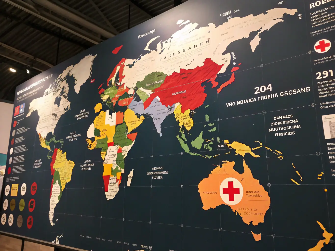 A global map with highlighted regions where The PrayerRoom's teachings are being accessed, symbolizing the church's international reach and impact.